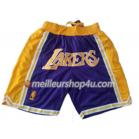 Homme NBA Los Angeles Lakers Shorts à poche Pourpre Swingman